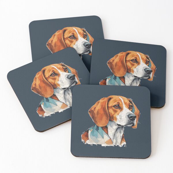 Item preview, Geometric Beagle Portrait - Modern Pet Art designed and sold by Tklezardesigns.