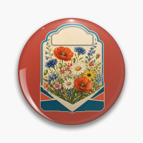 Item preview, Retro 1950s Wildflower Seed Design – Vintage Garden Illustration Art designed and sold by MagicMakerPh.