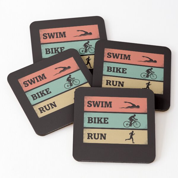 Item preview, Swim Bike Run Vintage Triathlon Sports designed and sold by rawaart1.