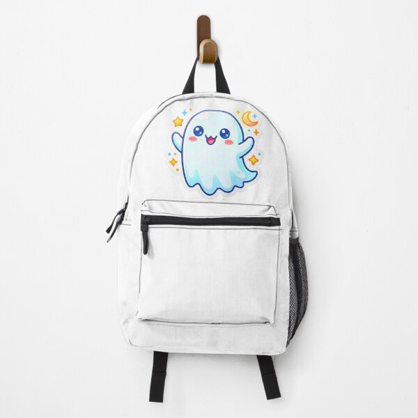Item preview, Cute Kawaii Ghost Halloween Moon Sticker Design designed and sold by ExploreAura Studio.