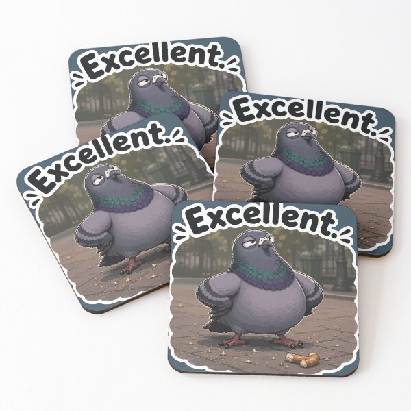 Item preview, Excellent Funny Proud Pigeon with Bread Crust Cartoon Sticker designed and sold by SimplePoDesign.