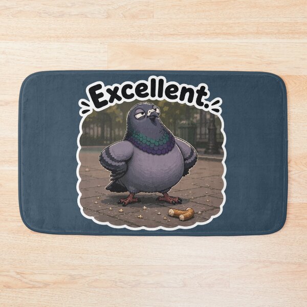 Item preview, Excellent Funny Proud Pigeon with Bread Crust Cartoon Sticker designed and sold by SimplePoDesign.