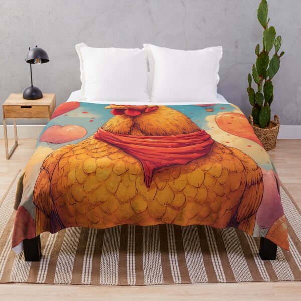 Item preview, Rooster with heart-shaped balloons in the sky designed and sold by Mianku | Für das Leben.