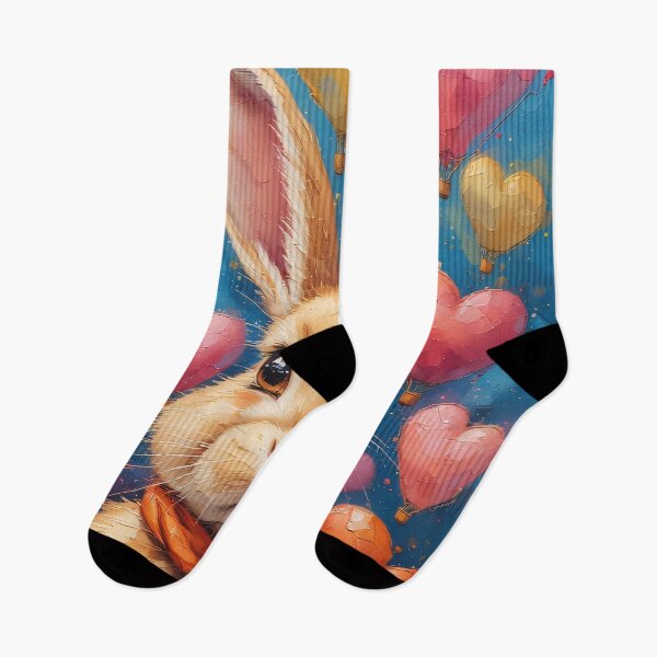 Item preview, A rabbit dreams of heart-shaped balloons in the sky. designed and sold by Mianku | Für das Leben.