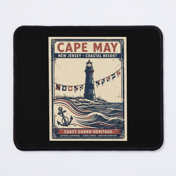 Item preview, Cape May Coast Guard Vintage Maritime Poster | New Jersey Coastal Heritage Design designed and sold by Coasties.