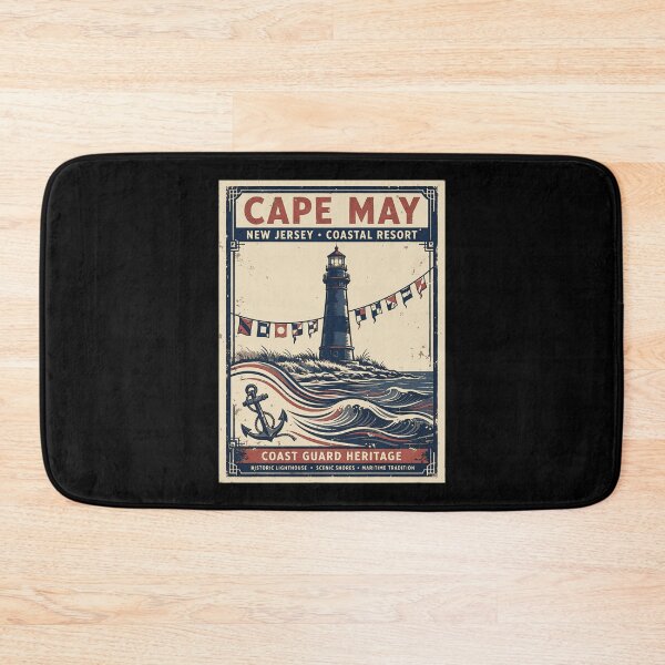 Item preview, Cape May Coast Guard Vintage Maritime Poster | New Jersey Coastal Heritage Design designed and sold by Coasties.