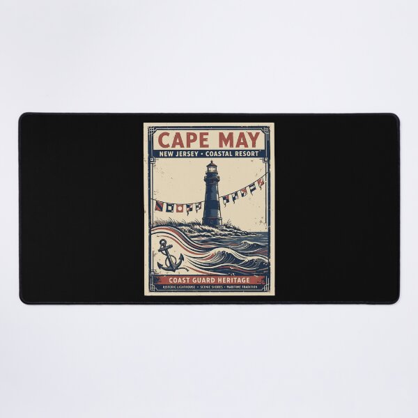 Item preview, Cape May Coast Guard Vintage Maritime Poster | New Jersey Coastal Heritage Design designed and sold by Coasties.