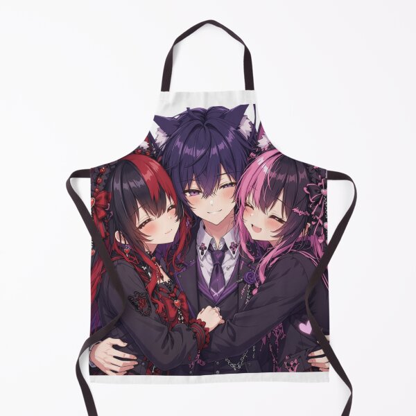 Item preview, Gothic Neko Trio – Dark Anime Cat Girls & Boy designed and sold by Revyra Design .