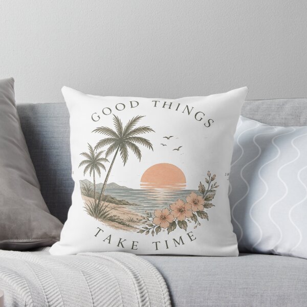 Item preview, Good Things Take Time - Retro Beach Badge Aesthetic designed and sold by JolususaStore.