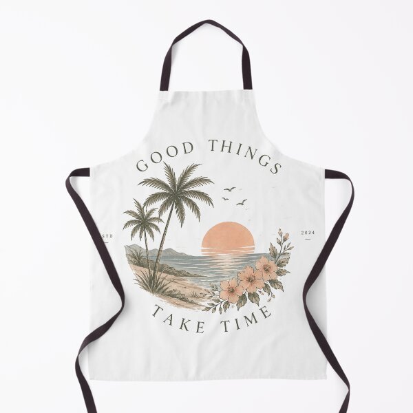 Item preview, Good Things Take Time - Retro Beach Badge Aesthetic designed and sold by JolususaStore.