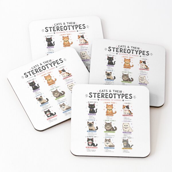 Item preview, Cats & Their Stereotypes According to Humans | Funny Cat Breed Chart | Cat Lover Gift | Cute Cat Shirt designed and sold by RaeaSunShineDesigns.