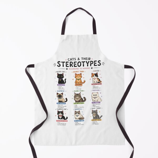 Item preview, Cats & Their Stereotypes According to Humans | Funny Cat Breed Chart | Cat Lover Gift | Cute Cat Shirt designed and sold by RaeaSunShineDesigns.