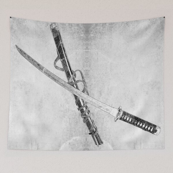 Item preview, Antique Japanese Wakizashi With Scabbard designed and sold by Ghoul Enterprises.