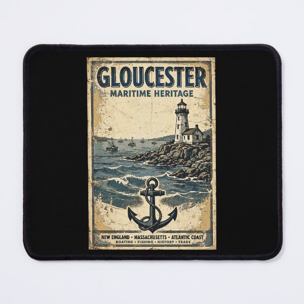 Item preview, Gloucester Coast Guard Vintage Maritime Poster | Massachusetts Coastal Heritage Design designed and sold by Coasties.