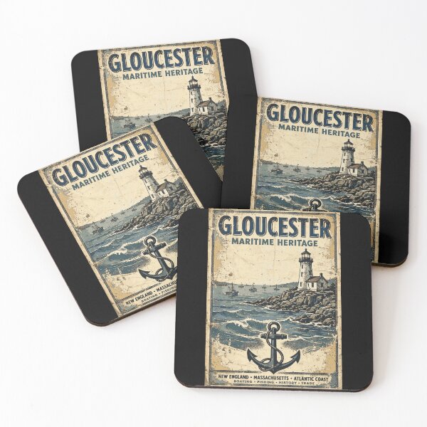 Item preview, Gloucester Coast Guard Vintage Maritime Poster | Massachusetts Coastal Heritage Design designed and sold by Coasties.