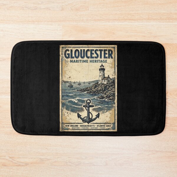 Item preview, Gloucester Coast Guard Vintage Maritime Poster | Massachusetts Coastal Heritage Design designed and sold by Coasties.