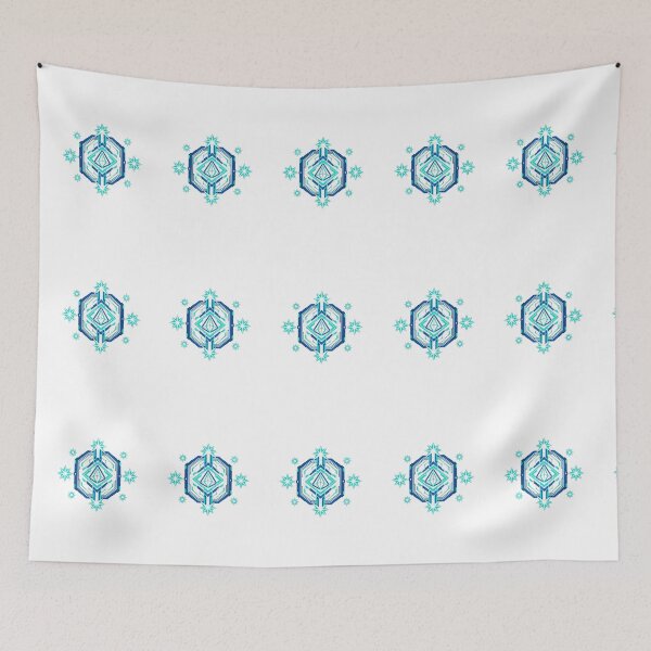 Item preview, Cybernetic Geometric Core - Technical Line Art Emblem designed and sold by Dzblack.