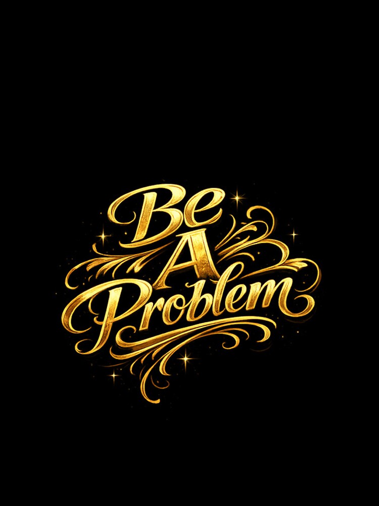 Thumbnail 4 of 4, iPhone Case, "Be A Problem" Gold Script Typography Design designed and sold by BuckaBaby.
