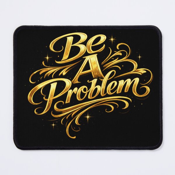 Item preview, "Be A Problem" Gold Script Typography Design designed and sold by BuckaBaby.