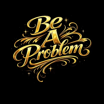 Artwork thumbnail, "Be A Problem" Gold Script Typography Design by BuckaBaby
