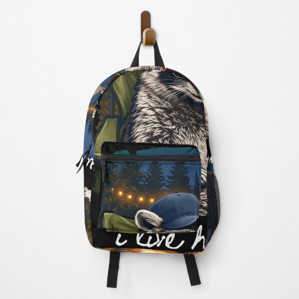 Item preview, I Live Here Now Raccoon Camping designed and sold by DaiTa250.