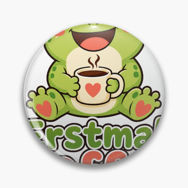 Item preview, First, coffee, frog, kawaii saying designed and sold by BoosterShop.