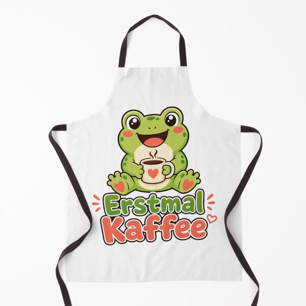 Item preview, First, coffee, frog, kawaii saying designed and sold by BoosterShop.