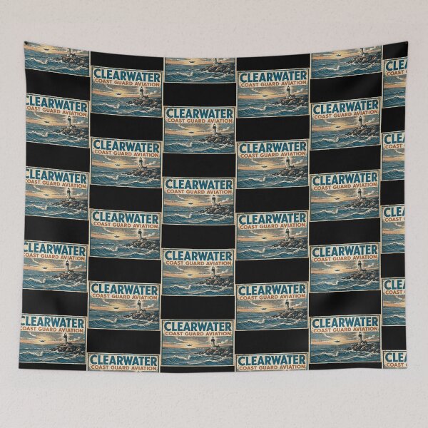 Item preview, Clearwater Coast Guard Aviation Vintage Poster | Florida Maritime Heritage Design designed and sold by Coasties.