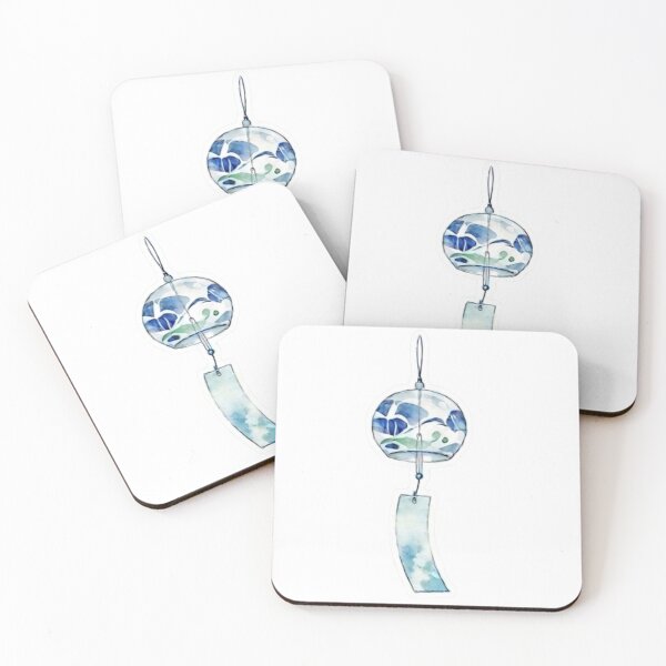 Artikelvorschau, Japanisches Windspiel – Aquarell-Sommer im japanischen Stil – Mode- und Sticker-Kunst entworfen und verkauft von asumintjapan1.