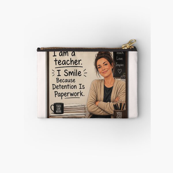 Item preview, I am a teacher. I smile because detention is paperwork. designed and sold by CinemaChronik.