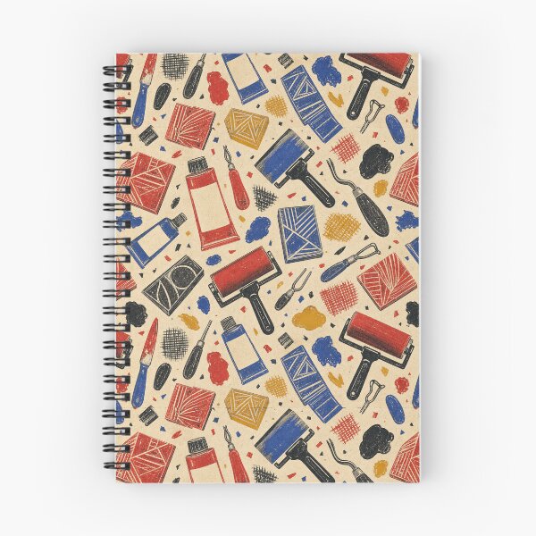 Item preview, Printmaking Workbench Linocut Pattern designed and sold by VerdantStudio.
