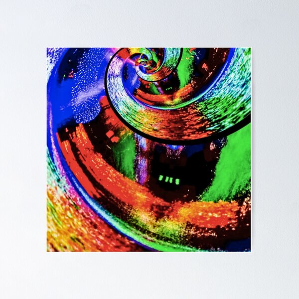 Item preview, Neon Psychedelic Spiral Abstract Pattern | Vibrant Swirl Art designed and sold by lavanya11.