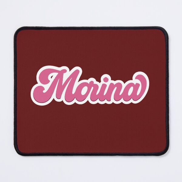 Item preview, Marina Pink Script Name Logo with White Outline on dark pink Background designed and sold by sportupstore.