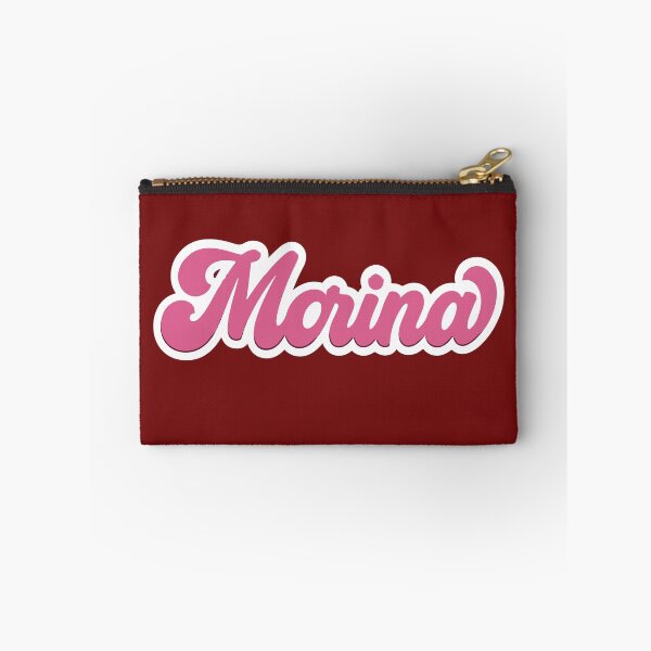 Item preview, Marina Pink Script Name Logo with White Outline on dark pink Background designed and sold by sportupstore.