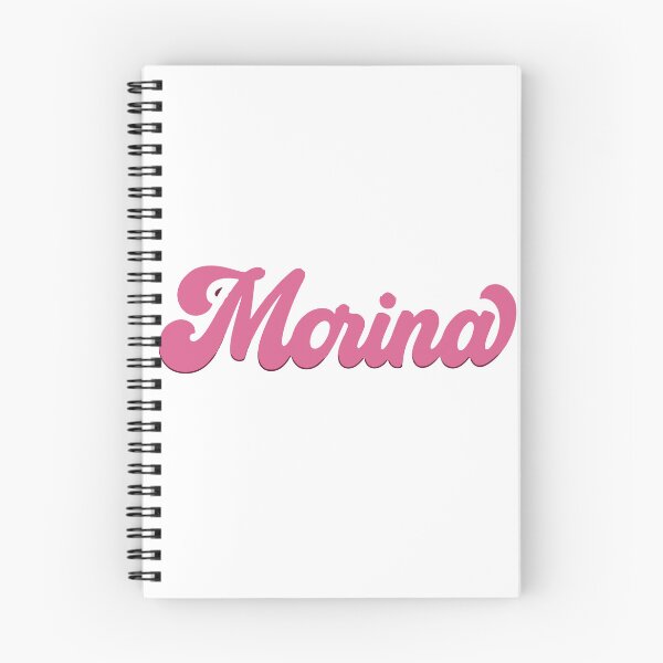 Item preview, Marina Pink Script Name Logo with White Outline on dark pink Background designed and sold by sportupstore.