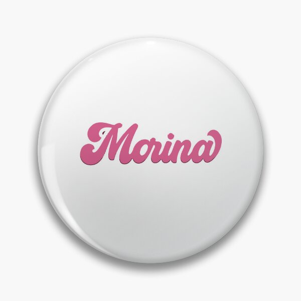 Item preview, Marina Pink Script Name Logo with White Outline on dark pink Background designed and sold by sportupstore.