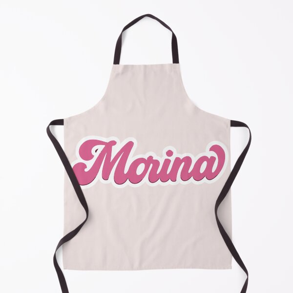 Item preview, Marina Pink Script Name Logo with White Outline on dark pink Background designed and sold by sportupstore.