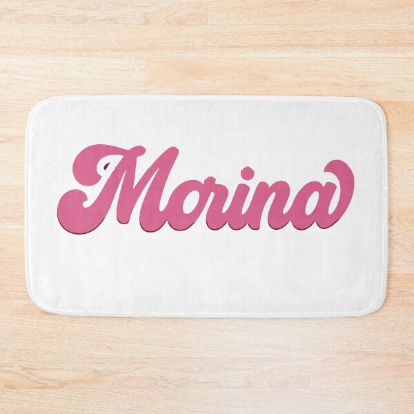 Item preview, Marina Pink Script Name Logo with White Outline on dark pink Background designed and sold by sportupstore.