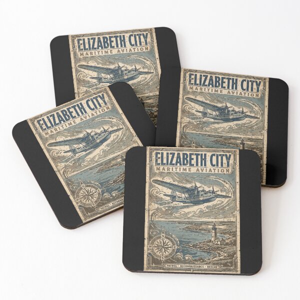 Item preview, Elizabeth City Coast Guard Aviation Vintage Poster | Maritime Air Station Design designed and sold by Coasties.