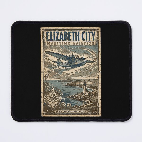 Item preview, Elizabeth City Coast Guard Aviation Vintage Poster | Maritime Air Station Design designed and sold by Coasties.