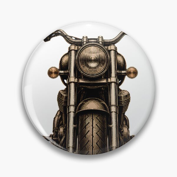 Item preview, Front View Cruiser Motorcycle | Vintage Line Art Design designed and sold by CalmMandala.