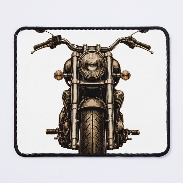 Item preview, Front View Cruiser Motorcycle | Vintage Line Art Design designed and sold by CalmMandala.