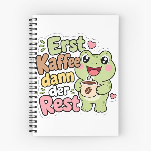 Item preview, First coffee, then the rest, Frosch designed and sold by BoosterShop.