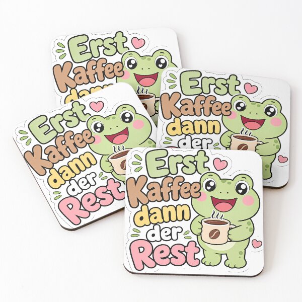 Item preview, First coffee, then the rest, Frosch designed and sold by BoosterShop.