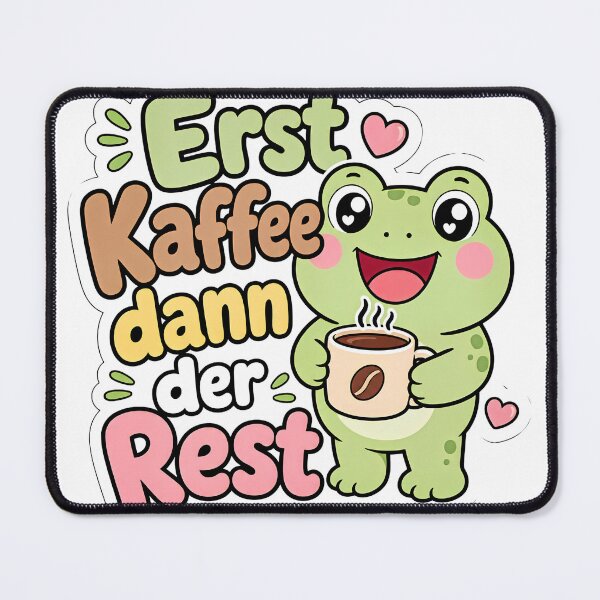 Item preview, First coffee, then the rest, Frosch designed and sold by BoosterShop.