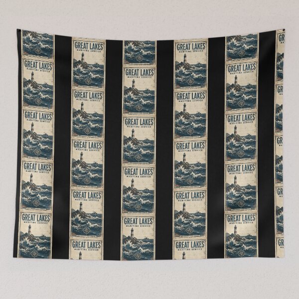 Item preview, Great Lakes Coast Guard Vintage Maritime Poster | Inland Sea Heritage Design designed and sold by Coasties.