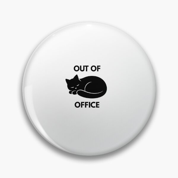 Item preview, Out of Office Funny Sleeping Cat Sticker | Minimalist Cat Lover Gift designed and sold by Savage Cat Quotes.