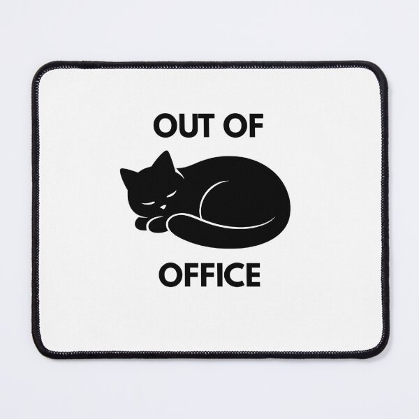 Item preview, Out of Office Funny Sleeping Cat Sticker | Minimalist Cat Lover Gift designed and sold by Savage Cat Quotes.