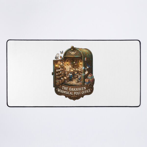 Item preview, The Oakhaven Whimsical Post Office | Magical Mailbox | Enchanted Post Office | Cottagecore | Woodland Fantasy Art designed and sold by MrDev.