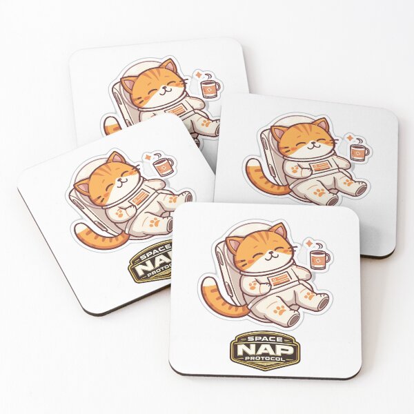 Item preview, Space Nap Protocol | Cute Sleeping Astronaut Cat Coffee Illustration designed and sold by Jaani-T.